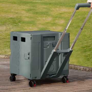 【AOTTO】 升級款折疊萬向輪收納購物車(購物車 手拉車 推車)