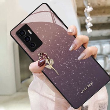 適用vivos10e手機殼sV2130Aviv0vovo步步高vivo5g新款玻璃郁金香新品防摔高顏值機殼簡約爆款2024可愛高清