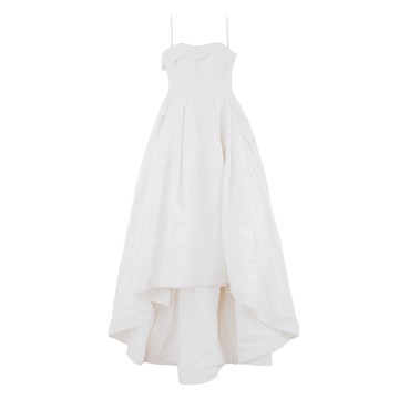 不對稱平口冰裂紋晚禮服