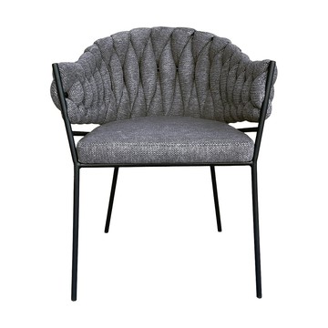 喬伊斯布面扶手椅-多色可選鐵灰色