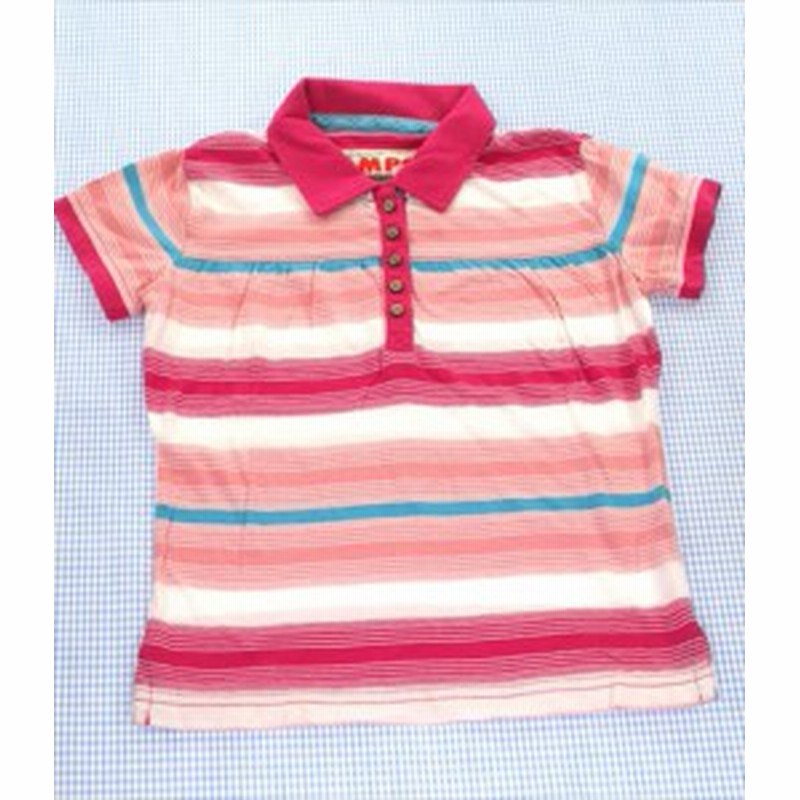 エムピーエス Mps ポロシャツ 半袖 100cm 白 ピンク系 ボーダー トップス 女の子 キッズ 子供服 通販 買い取り 通販 Lineポイント最大1 0 Get Lineショッピング