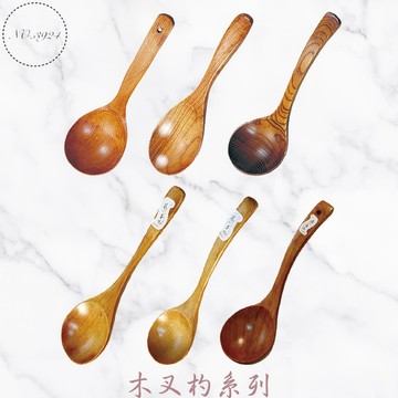 木叉杓系列 木叉 木杓 沙拉匙 湯杓 拉麵匙 木匙 湯匙【Z999】