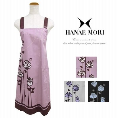 HANAEMORI エプロン ピンク ハイビスカス柄 r400