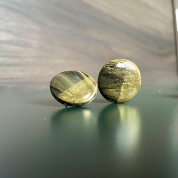 金綠色耳釘
