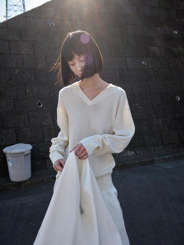 SOFT COLLAR KNIT SWEATER [Buttery Yellow]