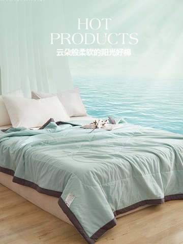 全棉夏涼被新疆棉花純棉被子薄款雙人學生單人空調被春秋被可機洗