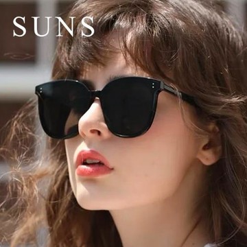 【SUNS】Polarized大框TR太陽眼鏡 韓星款兩顆米釘墨鏡 大框顯小臉 防眩光 抗UV400