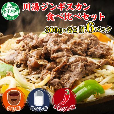 ふるさと納税 弟子屈町 ジンギスカン タレ 塩 辛口タレ 3種 食べ比べ セット 計6パック 羊肉 焼肉 2108