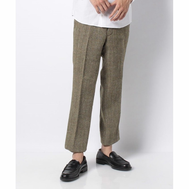 Old England ヘリンボーンアンクルパンツ メンズ カーキ 通販 Lineポイント最大get Lineショッピング
