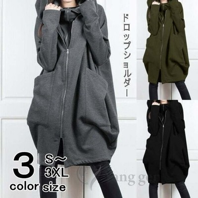 パーカー レディース スウェット スエット トップス トレーナー オーバーパーカー ロング フーディー 微起毛 裏起毛 通販 Lineポイント最大get Lineショッピング