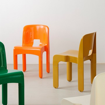 【含稅/免運】 咖啡店奶茶店中古椅子簡約家用靠背餐椅網紅餐廳北歐風ins塑料椅