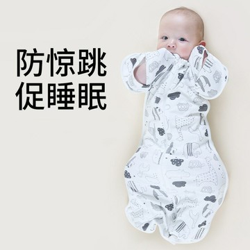跨境嬰兒繈褓投降式新生兒睡袋純棉防驚跳睡袋春秋夏薄款四季通用鑫弘-萌寶童裝可開發票