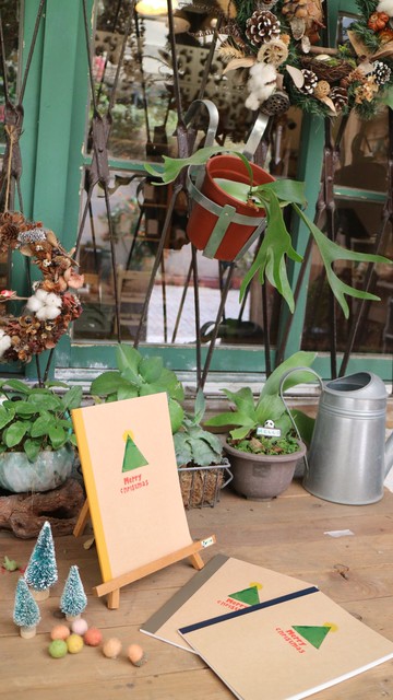 Light up my Christmas~ 手工絹印聖誕樹 筆記本(橫線 A5大小)