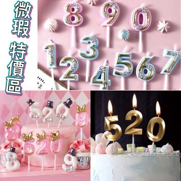 微瑕 數字蠟燭 台灣現貨🎂艾妮 NG 特價 生日派對 生日蠟燭 蛋糕裝飾 派對布置 生日蛋糕 周歲 節慶 慶生 造型蠟燭