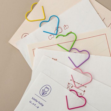 ❤️在臺好貨❤️爆款 回形針 愛心 心型 書籤 花束 學生 曲別針 高顏值 回形針 可愛 文具