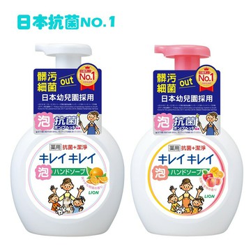 日本獅王趣淨洗手慕斯 清爽柑橘/清新果香250ml 【日本幼兒園指定使用】