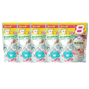 愛家捷 HSAE 8倍洗淨力香氛洗衣凝珠*5袋(150顆超值組)