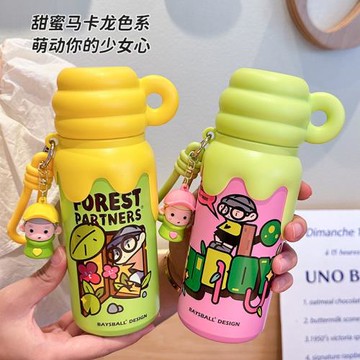 保溫杯子2025新款男生中小學生女孩恐龍蠟筆小新兒童上學專用水杯