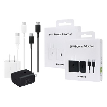 Samsung 原廠新款 25W 超級快充+雙Type C線組 - 支援S25 S24系列【T2510 / 盒裝】