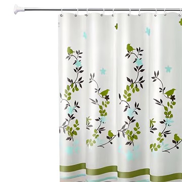 葉子小舖 時尚環保浴簾  180 x 180cm  咖啡樹 白色  1個