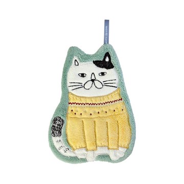 Kusuguru Japan 擦手巾 可掛式 模切造型速乾吸水擦手巾 -淺綠色