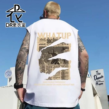 DR更衣室-美式百搭復古籃球運動上衣 內搭衣 健身 無袖背心 汗衫 大尺碼8XL【NL625186】