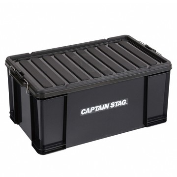 (出清) 日本CAPTAIN STAG 日本製收納箱/工具箱75L-黑