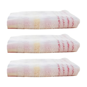 SHING LONG TEXTILE 台灣興隆毛巾 32支經典格紋方巾  3條  顏色隨機