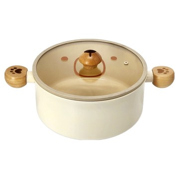 cuoco 暖白小熊湯鍋組 含蓋 IH  1套  24cm  白色