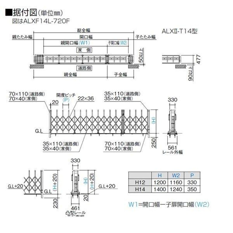 四国化成 ALX2 固定キャスター ALXＣ10-430ＷSC 両開き 『カーゲート