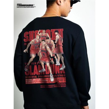 新款動漫秋季男士灌籃高手湘北圓領衛衣外套上衣寬松長袖休閑寬松