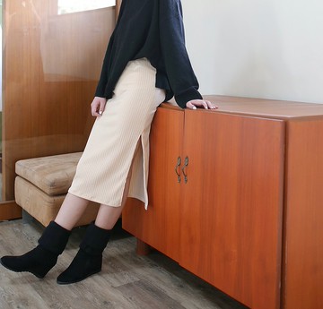 鬱金香半身裙 - 奶油色