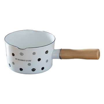 Skater 牛奶琺瑯鍋  13cm  日本龍貓煤炭精靈  1個