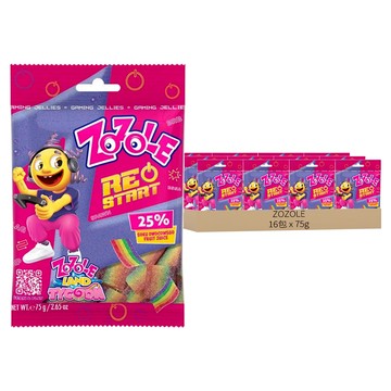 ZOZOLE 重新開機 果汁酸軟糖 25%濃縮果汁  75g  16包