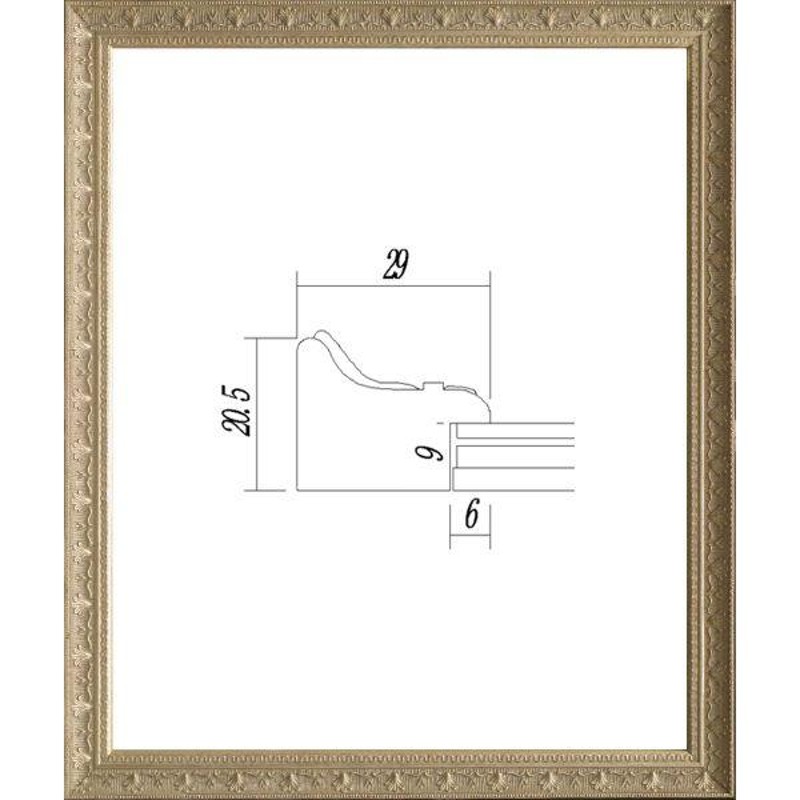 デッサン用額縁 UVカットアクリル付 8206 半切 シルバー 銀