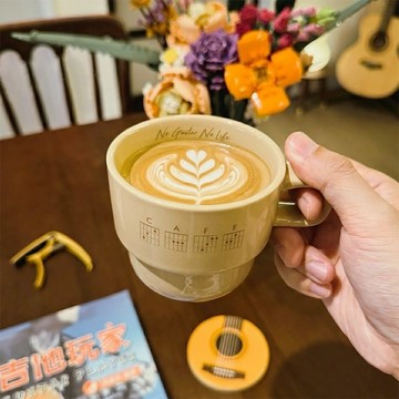 Guitar Player 吉他和弦陶瓷咖啡杯子 CAFE CUP 馬克杯 音樂禮物