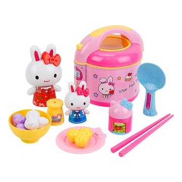 粉紅兔大電鍋碗筷組家家酒 附大小公仔 授權37008  225 x 95 x 263cm  1個  顏色隨機 多色