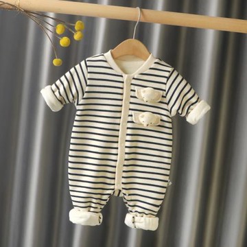 嬰兒衣服春秋新款連體衣男寶寶超萌哈衣滿月新生兒套裝可愛春裝女