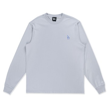 【NEW ERA】長袖Tee TIMELESS MINIMAL 洛杉磯道奇 灰 男女款 -NE14418234