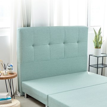 【藤原傢俬】佛羅倫斯貓抓皮床頭雙人加大6尺(不含床架/底)-綠色