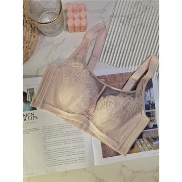 75B全包裹調整型內衣 大胸顯小側收副乳托胸聚攏薄款文胸QC