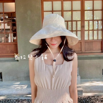 「拉兒小舖」台灣現貨-韓 日系 文青雙面漁夫帽 遮臉帽 大帽沿 遮陽帽 防曬帽 漁夫帽 小頭圍 親子款