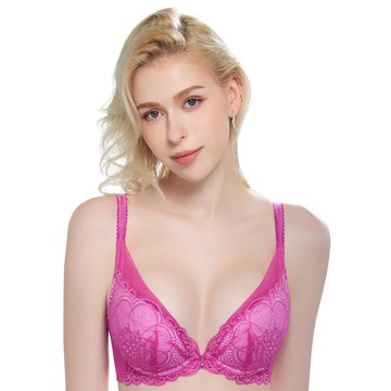 SWEAR 思薇爾 圓舞曲系列 B-E罩 蕾絲 集中包覆 女內衣 (覆盆莓)