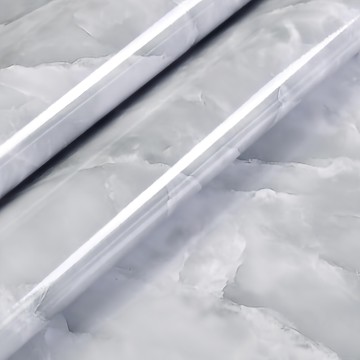 KOTI 日安生活 仿真大理石紋防水防油自黏壁紙 水雲灰  1捲  500 x 60cm