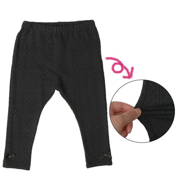 akachan honpo - 10分緹花內搭褲-黑色