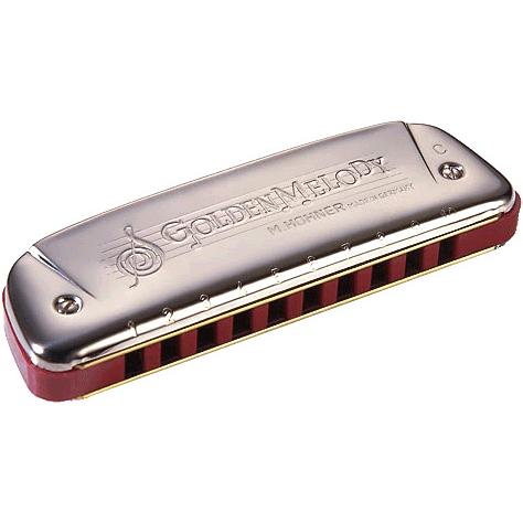 HOHNER ゴールデンメロディ E ブルースハープ 10穴 テンホールズ ハーモニカ Golden Melody Blues Harmonica 樹脂ボディ