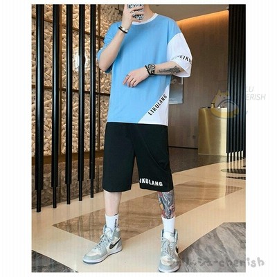 メンズ ジャージ 半袖 上下 切り替え スポーツウェア カジュアル 大きいサイズ 夏 通販 Lineポイント最大get Lineショッピング