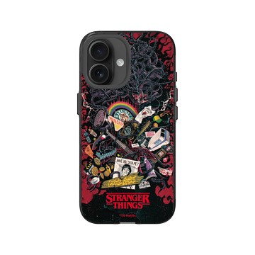 iPhone 16 Clear (相機按鈕) 酷墨灰 - Stranger Things - 怪奇物語日