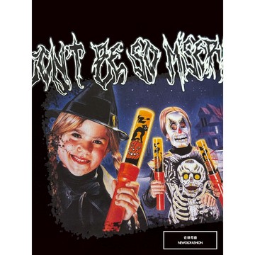 『老爺有喜』重磅萬聖節遊行短T(NOF25038178)-黑