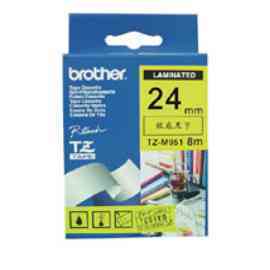 【兄弟】brother 24mm 特殊規格TZ-M951護貝標籤帶〈銀底黑字〉【APP滿額下單10%點數(單一帳號最高5000點)】1/31止